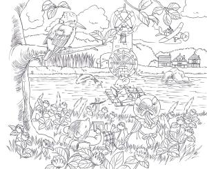 Field Mouse Yururi's Travel Sketch Tokimeku Coloring Book Series (TOKIMEKU Coloring Book Series)