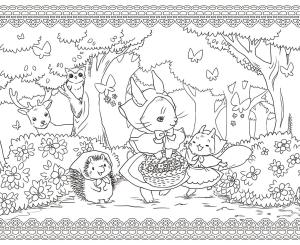 A journey through fairy tales with little forest friends - TOKIMEKU Coloring Book Series