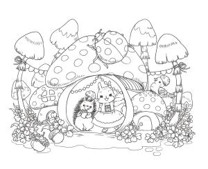 A journey through fairy tales with little forest friends - TOKIMEKU Coloring Book Series