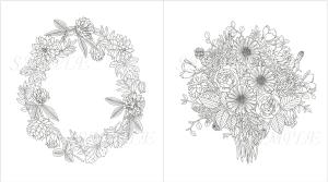 garden COLORING BOOK Birds, Flowers, and Animals Coloring Book (Genkosha Mook)