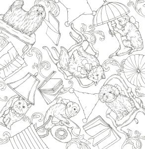 Symphony of Cute Animals (Coloring Book)